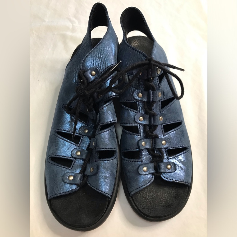 Wolky Women's metallic Blue Arena Sandals